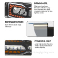 Amber Turn Light DRL Truck led Driving Light Rectangle Heavy Duty Truck Led Headlight